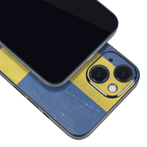 Sweden Flag Distressed iPhone 15 Plus Skin